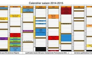Planning + stages groupe 7 saisons 2014-2015