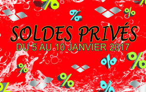 Soldes privées Arena du 5 au 10 janvier 2017