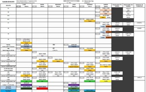 Planning des entraînements 2018-2019