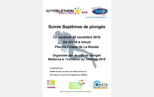 Téléthon - baptêmes de plongée