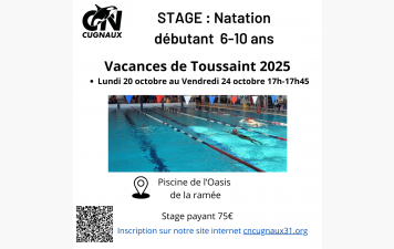 STAGE NATATION DÉBUTANT 6-10 ANS - Vacances de Toussaint 2025