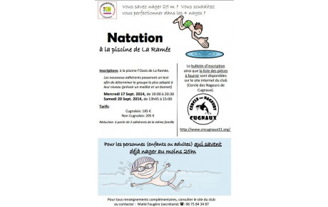 Inscriptions saison 2014-2015